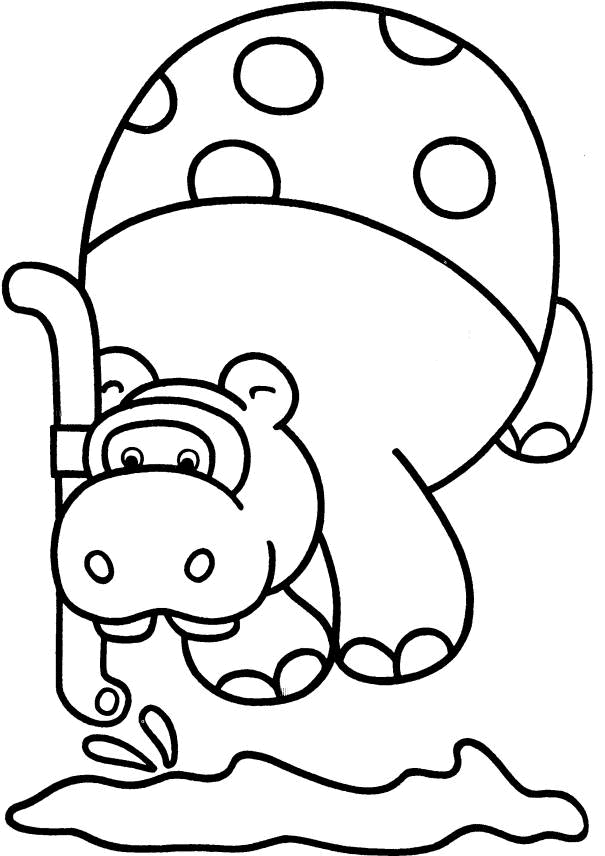Hipopotam kolorowanki